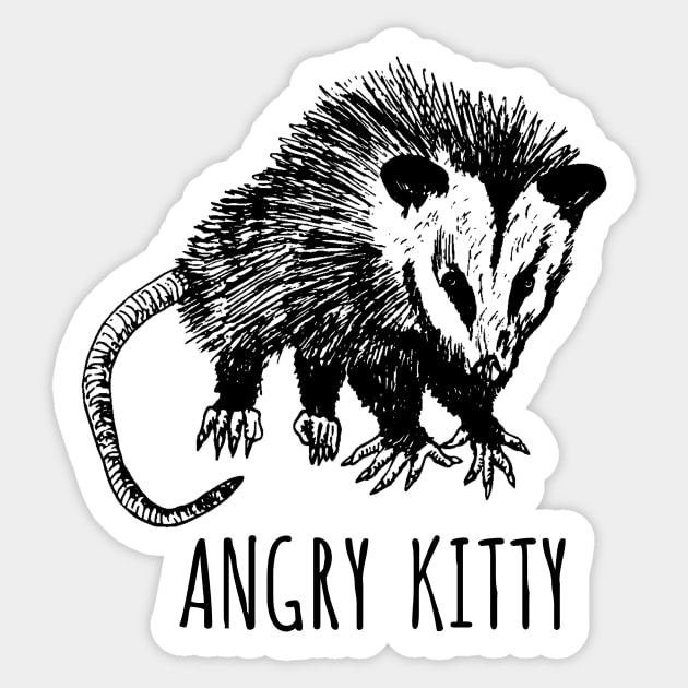 Angry Kitty Sticker by JohnnyBoyOutfitters